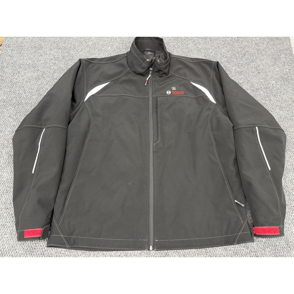 Bosch Men's XL Heated Water & Wind Resistant Black Jacket Workwear - No Battery